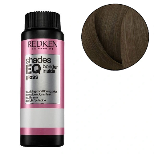 Краска-блеск без аммиака для тонирования и ухода - Redken Shades Eq Gloss Bonder Inside 04ABn - Шатен пепельно-коричневый
