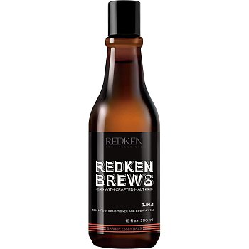 Шампунь, кондиционер и гель для душа 3 в 1 - Redken Brews 3-In-1 Shampoo, Conditioner & Body Wash